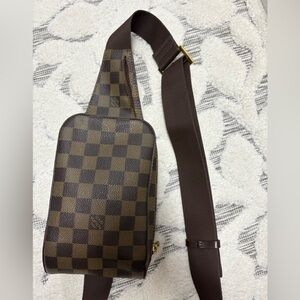 Authentic Louis Vuitton Damier Ebene sling or waist bag (unisex)